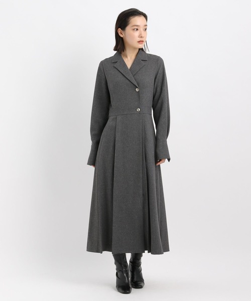 Andemiu（アンデミュウ）の「カシュクールフウワンピース606735（ワンピース・レディース・チャコールグレー/ベージュ/ネイビー・FREE）」の22枚目の写真