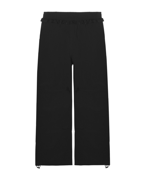 NICK&NICOLE(ニックアンドニコール)の「RUFFLE LACE PARACHUTE PANTS_BLACK(スウェットパンツ・レディース・ブラック・FREE)」の5枚目の写真