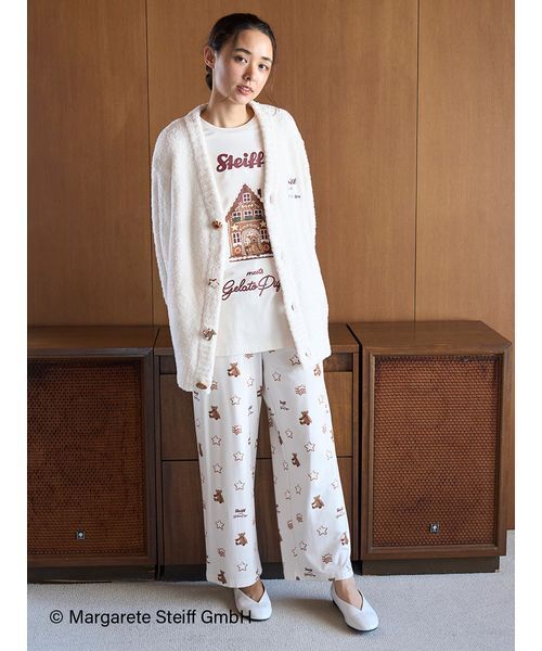 Steiff】【UNISEX】パウダージャガードカーディガン