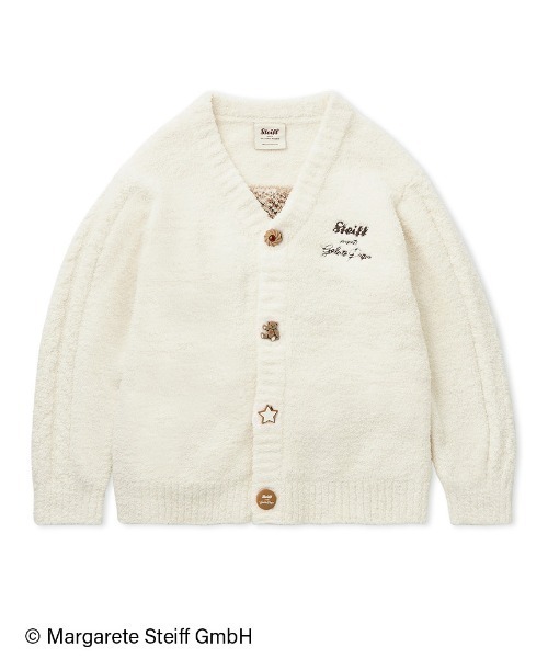 Steiff】【UNISEX】パウダージャガードカーディガン（ルームウェア