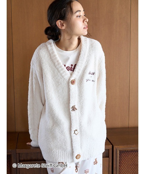 Steiff】【UNISEX】パウダージャガードカーディガン（ルームウェア
