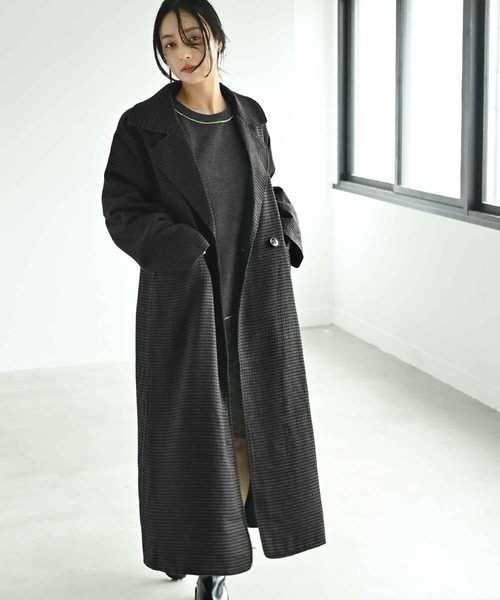 BLK001】チェックロングコート（チェスターコート）｜STYLE DELI