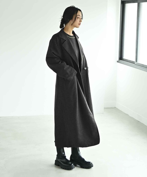 BLK001】チェックロングコート（チェスターコート）｜STYLE DELI