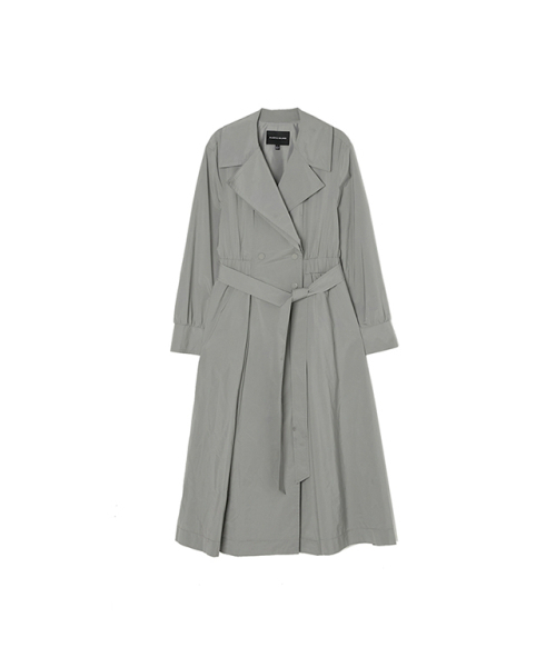 PLASTIC ISLAND(プラスティックアイランド)の「Flare Trench Coat PN3WC962(トレンチコート・レディース・グレー・SMALL/MEDIUM)」の4枚目の写真