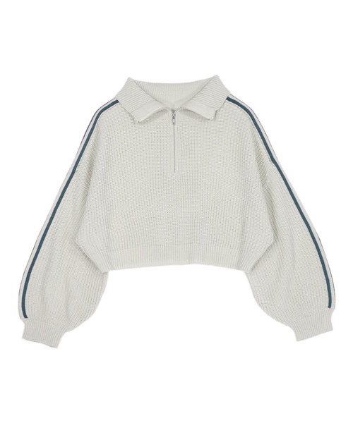 ANAP(アナップ)の「ハーフジップ ライン デザイン ニット トップス(ニット/セーター・レディース・ライトブルー/ブラウン/グレー・F)」の16枚目の写真