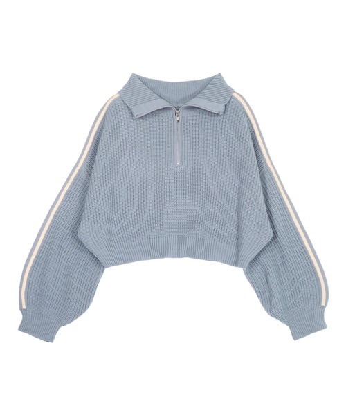 ANAP(アナップ)の「ハーフジップ ライン デザイン ニット トップス(ニット/セーター・レディース・ライトブルー/ブラウン/グレー・F)」の18枚目の写真
