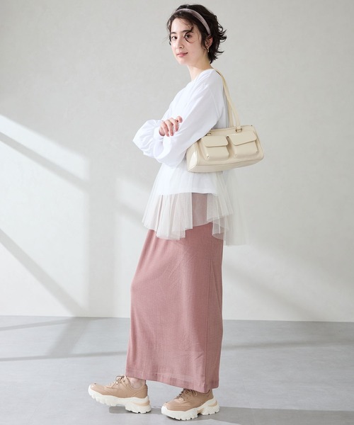 MISCH MASCH(ミッシュマッシュ)の「ダブルポケットボストンバッグ(ショルダーバッグ・レディース・ベージュ/ブラック・フリ-)」の18枚目の写真