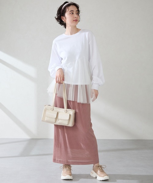 MISCH MASCH(ミッシュマッシュ)の「ダブルポケットボストンバッグ(ショルダーバッグ・レディース・ベージュ/ブラック・フリ-)」の19枚目の写真