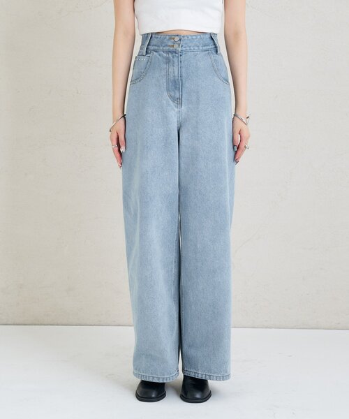 mystic（ミスティック）の「スタッズデニム（デニムパンツ・レディース・オフホワイト/ブルー系その他・0/1/2）」の11枚目の写真