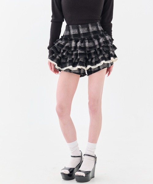 Charm Frill Culotte Mini Skirt（スカート）｜andwang（アンドワン