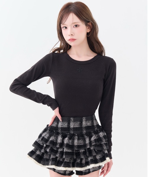 Charm Frill Culotte Mini Skirt（スカート）｜andwang（アンドワン