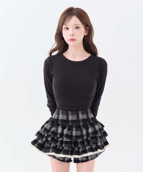 Charm Frill Culotte Mini Skirt（スカート）｜andwang（アンドワン
