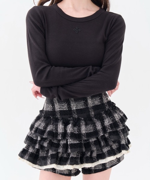 Charm Frill Culotte Mini Skirt（スカート）｜andwang（アンドワン