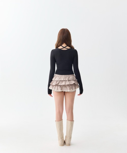 Charm Frill Culotte Mini Skirt（スカート）｜andwang（アンドワン