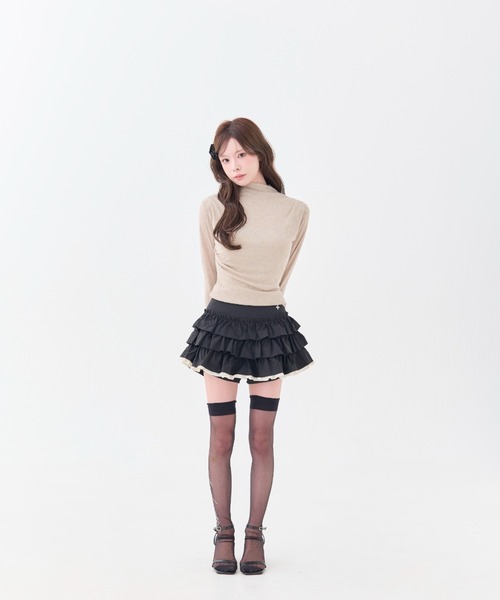 andwang(アンドワン)の「Charm Frill Culotte Mini Skirt(スカート・レディース・チェック/ベージュ/ブラック・MEDIUM/SMALL)」の19枚目の写真