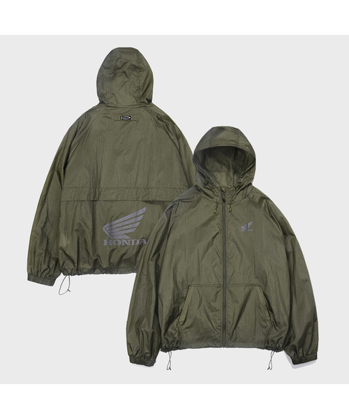 PHYPS MOTORCYCLE(フィップスモーターサイクル)の「Honda PERTEX Wind Breaker_Khaki(ナイロンジャケット・レディース・その他・SMALL/MEDIUM/LARGE/X-LARGE)」の1枚目の写真