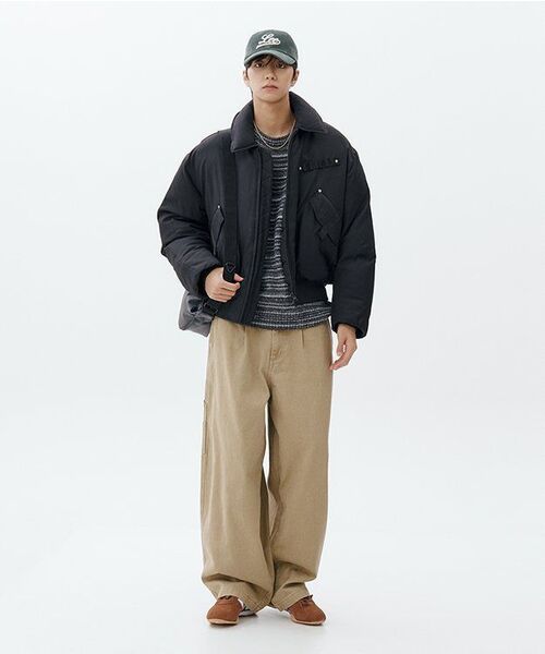 LEARVE（ルアブ）の「グラデーションスタックスマキシクルーネックニットチャコール（ニット/セーター・メンズ・その他・MEDIUM/LARGE/X-LARGE）」の7枚目の写真
