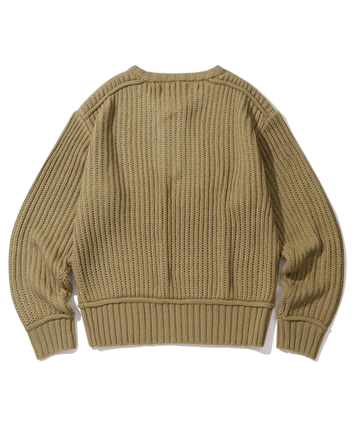 SECONDMONO（セカンドモノローグ）の「ノルディックウィーブヘンリーネックミリタリーニット[ベージュ]_SEKT038BEIGE（ニット/セーター・レディース・その他・SMALL/MEDIUM/LARGE）」の2枚目の写真