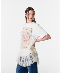 CURRENT（カレント）の「LACE SLEEVELESS BLOUSE [IVORY]（Tシャツ/カットソー）」