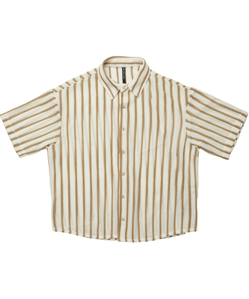 THE GREATEST（ザ　グレイテスト）の「Stripe Shirt Beige（シャツ/ブラウス・メンズ・その他・FREE）」の2枚目の写真