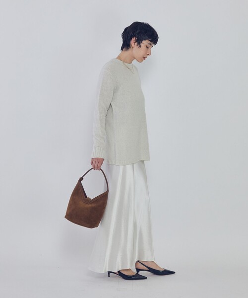 1er Arrondissement(プルミエアロンディスモン)の「ラメノットウールスリットニット(ニット/セーター・レディース・ブラック系その他3/オフホワイト・FREE)」の3枚目の写真