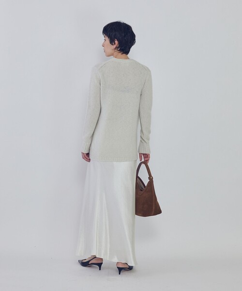 1er Arrondissement(プルミエアロンディスモン)の「ラメノットウールスリットニット(ニット/セーター・レディース・ブラック系その他3/オフホワイト・FREE)」の7枚目の写真
