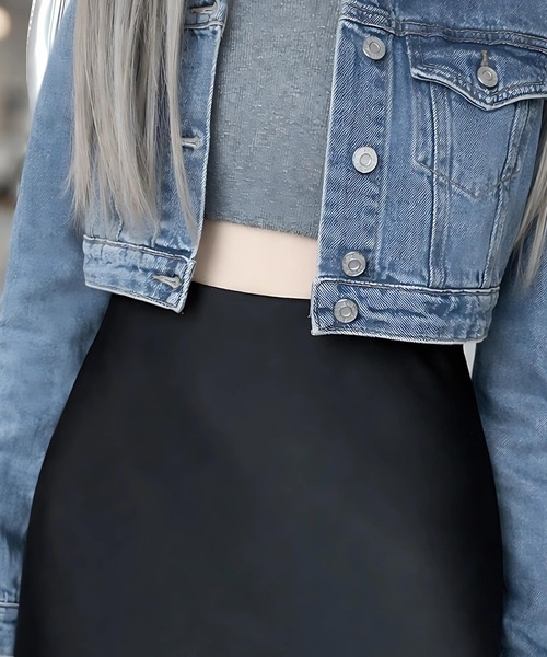 cammie(キャミー)の「サテンマーメイドスカート(スカート・レディース・アイボリー/ブラック・M/L)」の9枚目の写真