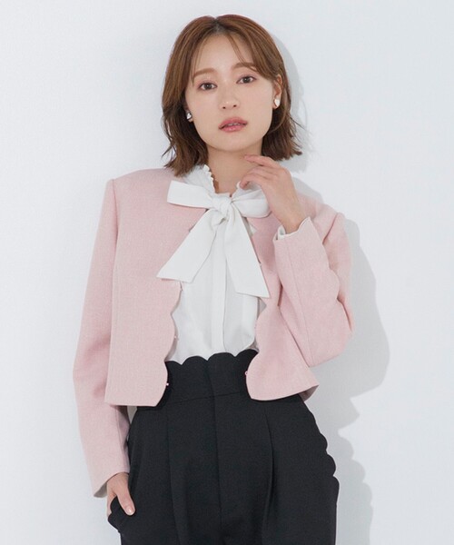 TOCCA(トッカ)の「PROMISE RIBBON ROSETTE ブラウス(シャツ/ブラウス・レディース・アイボリー系/ライトグリーン系/ネイビー系・0/4)」の4枚目の写真