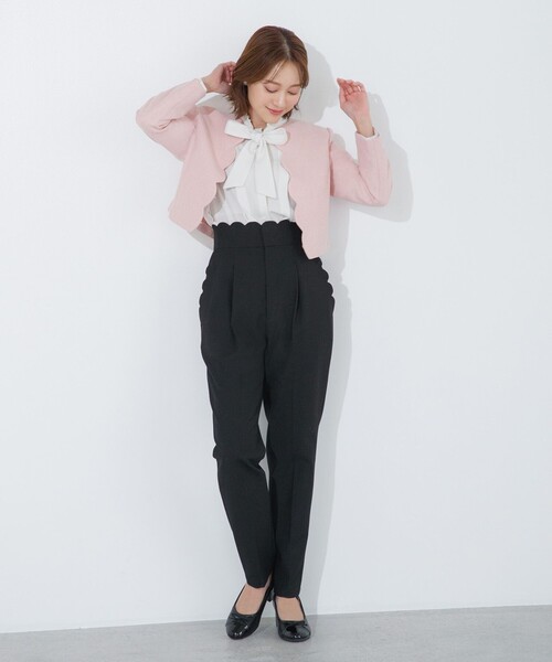 TOCCA(トッカ)の「PROMISE RIBBON ROSETTE ブラウス(シャツ/ブラウス・レディース・アイボリー系/ライトグリーン系/ネイビー系・0/4)」の5枚目の写真
