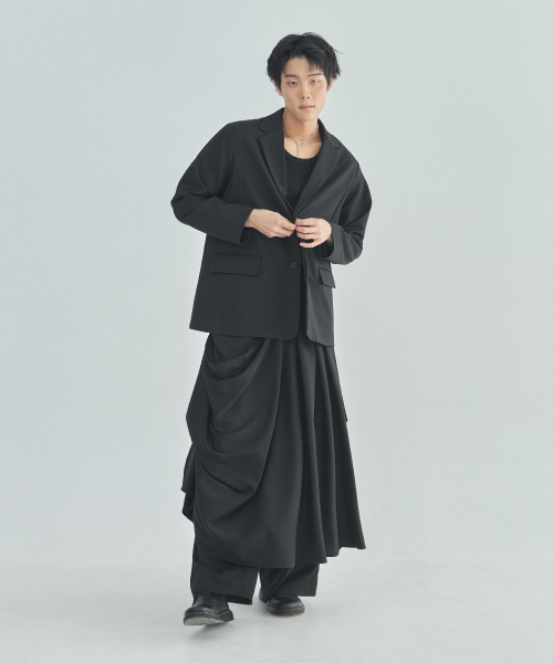 LAD EDITION(ラッドエディション)の「ウールブレンドオーバーサイズジャケット_ブラック(テーラードジャケット・メンズ・その他・FREE)」の5枚目の写真