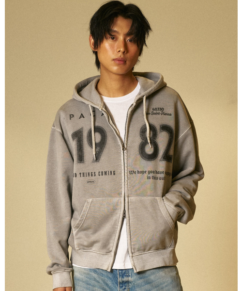 AMOU(アモウ)の「1982 Vintage Uniform hoodie zip up gray(パーカー・レディース・その他・FREE)」の13枚目の写真