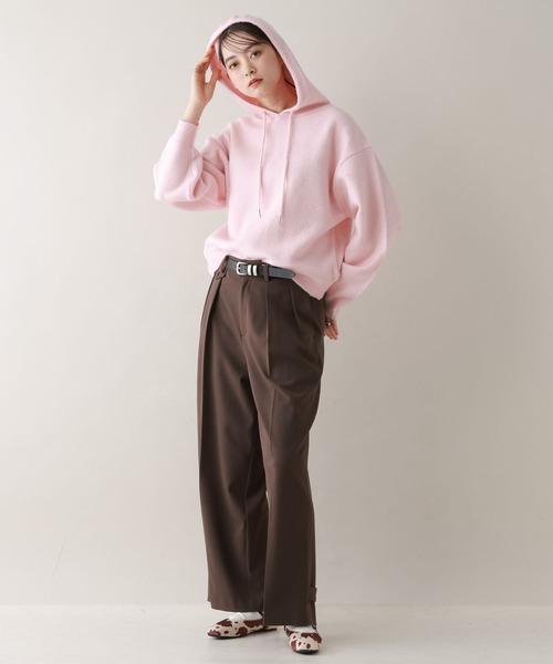 RAGEBLUE（レイジブルー）の「コクーンニットパーカー（ニット/セーター・レディース・ピンク/ブラック/グレー・FREE）」の11枚目の写真