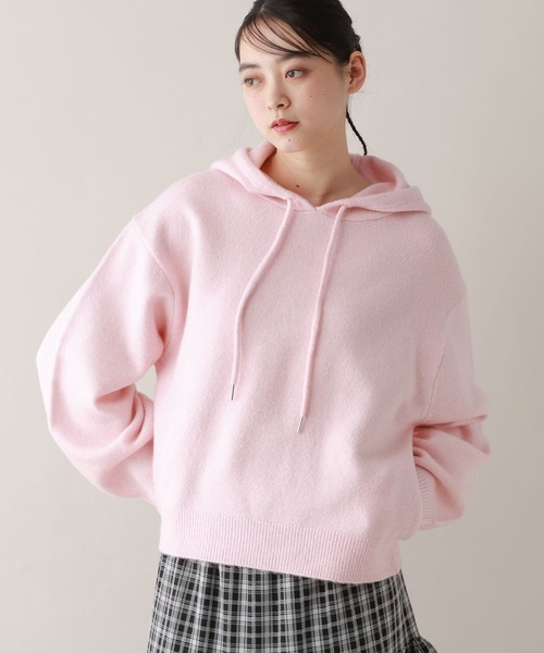 RAGEBLUE（レイジブルー）の「コクーンニットパーカー（ニット/セーター・レディース・ピンク/ブラック/グレー・FREE）」の12枚目の写真