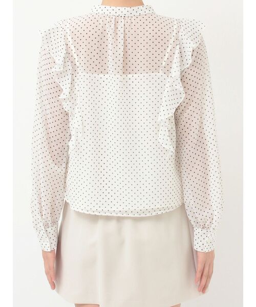 MERCURYDUO（マーキュリーデュオ）の「シフォンロングスリーブラッフルブラウス（シャツ/ブラウス・レディース・オフホワイト/ライトブルー/ベビーピンク/その他1・FREE）」の8枚目の写真