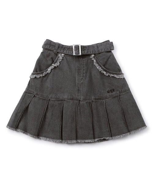 algy（アルジー）の「デニムプリーツスカパン_セットアップ可（デニムスカート・キッズ・ピンク/サックスブルー/グレー・130/140/150/160）」の7枚目の写真