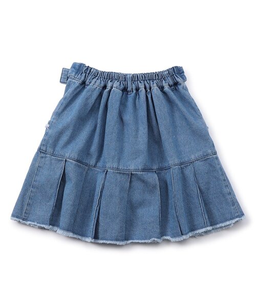 algy（アルジー）の「デニムプリーツスカパン_セットアップ可（デニムスカート・キッズ・ピンク/サックスブルー/グレー・130/140/150/160）」の11枚目の写真