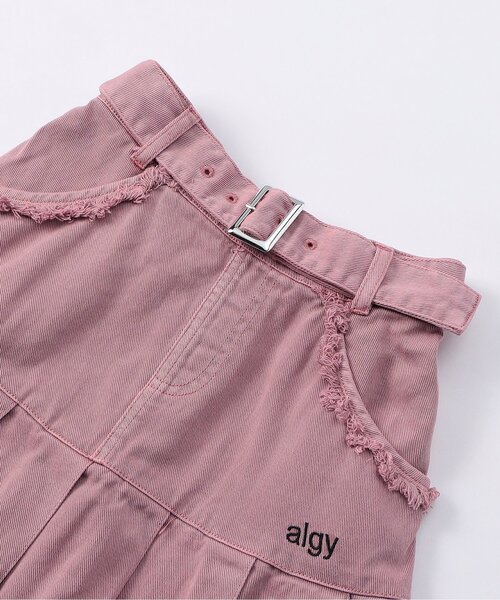 algy（アルジー）の「デニムプリーツスカパン_セットアップ可（デニムスカート・キッズ・ピンク/サックスブルー/グレー・130/140/150/160）」の12枚目の写真