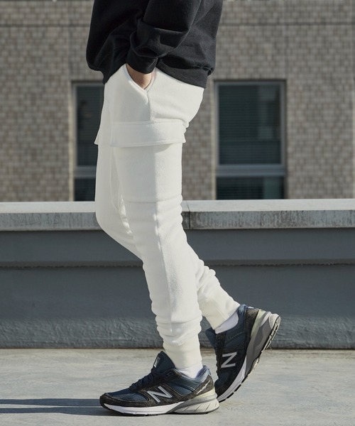 WP WESTPOINT(ダブルピーウエストポイント)の「WP WESTPOINT/ダブルピー ウエストポイント フリースカーゴ ジョガーパンツ 秋服 2026年秋冬(スウェットパンツ・メンズ・ホワイト/チャコールグレー・S/XS/M/L/XL/XXL)」の3枚目の写真