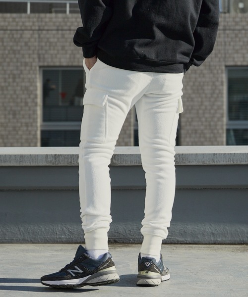 WP WESTPOINT(ダブルピーウエストポイント)の「WP WESTPOINT/ダブルピー ウエストポイント フリースカーゴ ジョガーパンツ 秋服 2026年秋冬(スウェットパンツ・メンズ・ホワイト/チャコールグレー・S/XS/M/L/XL/XXL)」の4枚目の写真