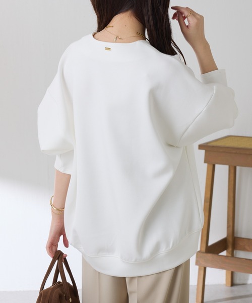 COLLAGE GALLARDAGALANTE(コラージュガリャルダガランテ)の「ポンチVカットプルオーバー/セットアップ可/WEB限定(Tシャツ/カットソー・レディース・ホワイト/チャコールグレー/ブラック・FREE)」の20枚目の写真