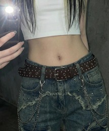 .KOM（ドットコム）の「『.KOM/ドットケーオーエム』スタッズハトメベルト【Y】【CN】（ベルト）」