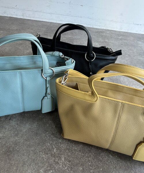 DouDou（ドゥドゥ）の「ハンドルポイントトートバッグ（ショルダーバッグ・レディース・ブラック/サックスブルー/イエロー・FREE）」の19枚目の写真