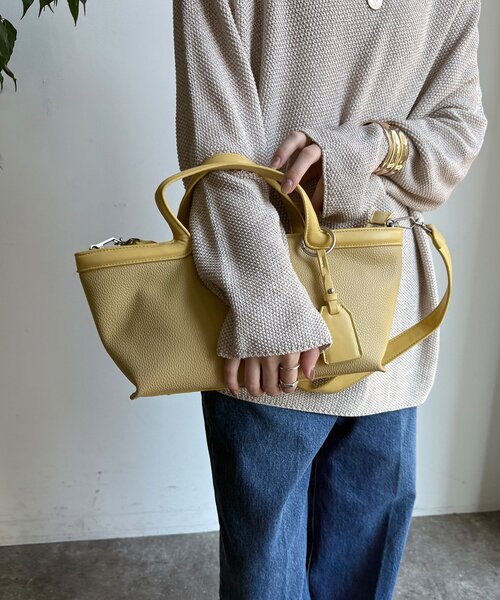 DouDou（ドゥドゥ）の「ハンドルポイントトートバッグ（ショルダーバッグ・レディース・ブラック/サックスブルー/イエロー・FREE）」の15枚目の写真