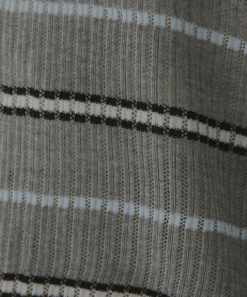 slattgir(スラットジール)の「高身長 透かし編みボーダーニット(トールサイズ)Essenave(ニット/セーター・レディース・ネイビー/グレー・TM/TL/TLL/T3L)」の17枚目の写真