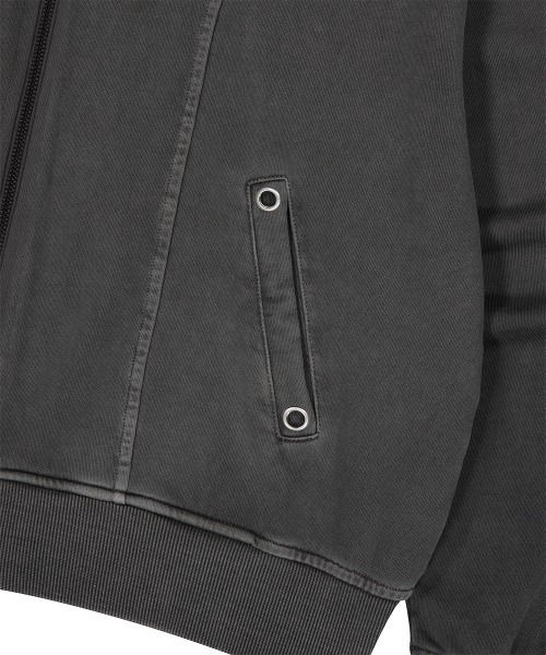 MAHAGRID(マハグリッド)の「mahagrid 『mahagrid/マハグリッド』 Pigment Stripe Mix Zip-Up Hoodie/ピグメントストライプミックスジップアップパーカー(パーカー・レディース・チャコールグレー/パープル・FREE)」の17枚目の写真