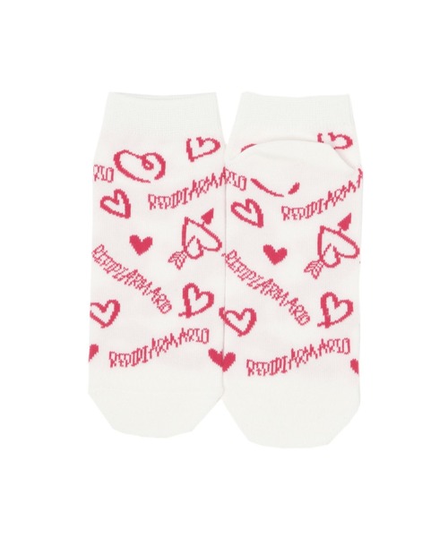 repipi armario（レピピ アルマリオ）の「ラクガキソウガラソックス（ソックス/靴下・キッズ・ブラック/オフホワイト/レッド・FREE）」の3枚目の写真