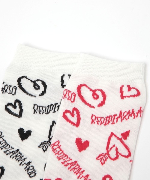 repipi armario（レピピ アルマリオ）の「ラクガキソウガラソックス（ソックス/靴下・キッズ・ブラック/オフホワイト/レッド・FREE）」の7枚目の写真
