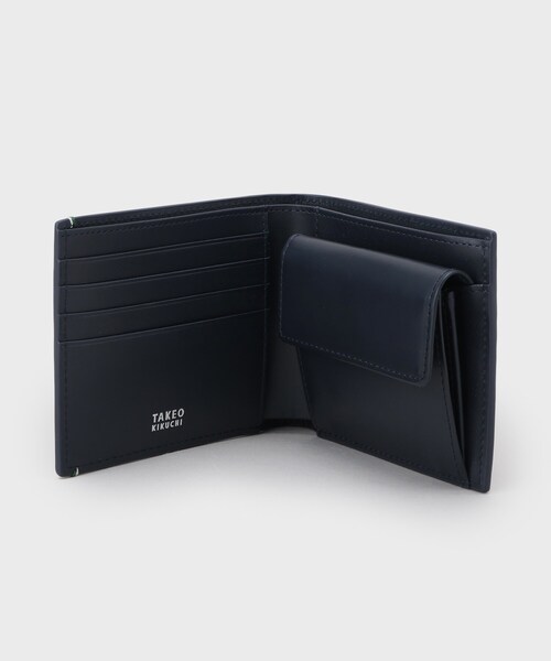 水シボレザー2つ折り財布