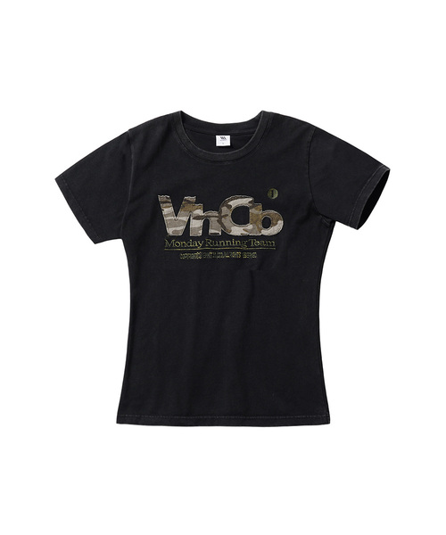 VENHIT（ベンヒット）の「MRT アプリケウォッシュドスリムフィット半袖Tシャツ（Tシャツ/カットソー・レディース・ブラック/グレー/カーキ・SMALL/MEDIUM/LARGE）」の2枚目の写真