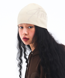 AMESWORLDWIDE | BIG TYPO BEANIE IVORY(ニットキャップ/ビーニー)